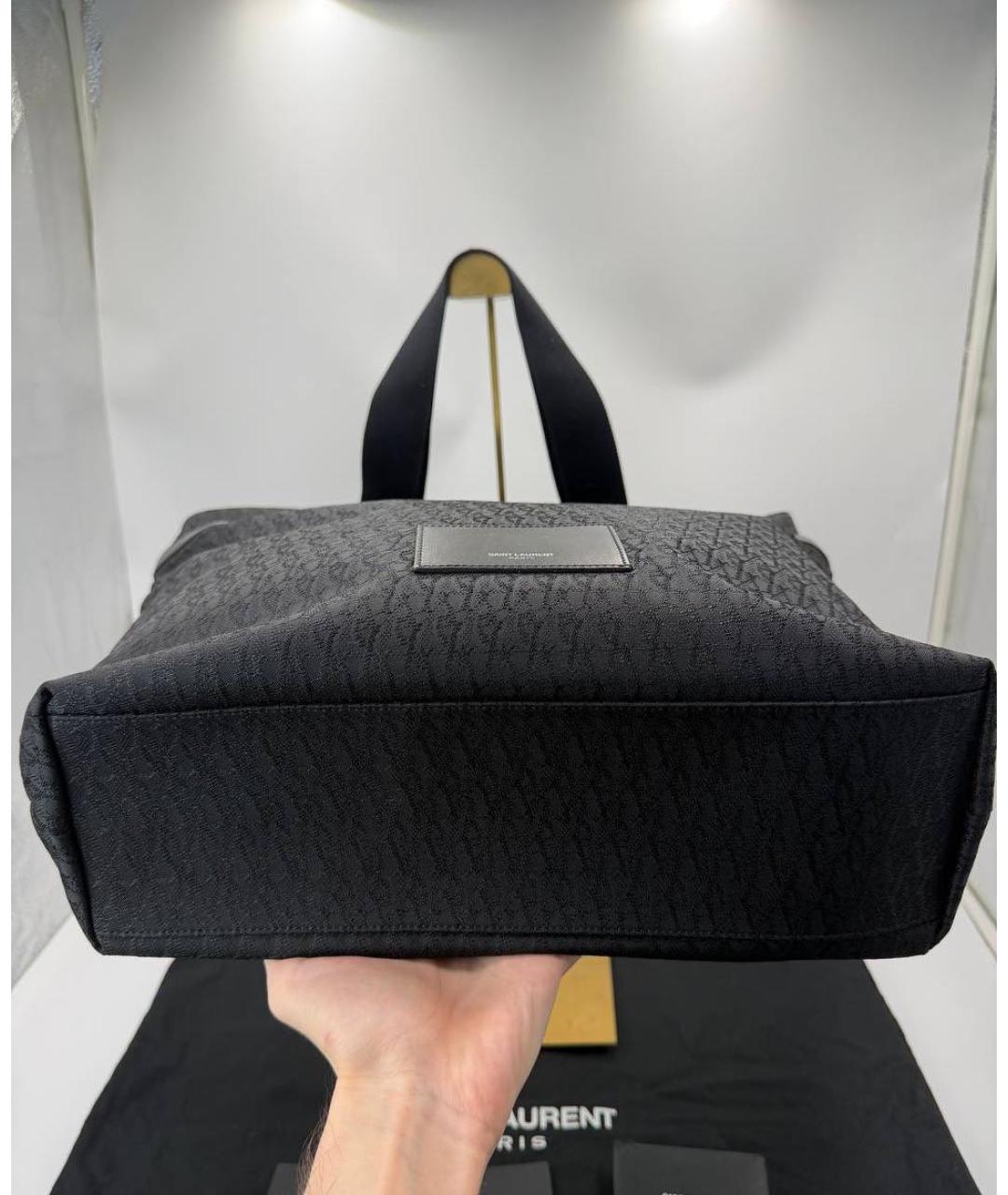 SAINT LAURENT Черная сумка тоут, фото 5