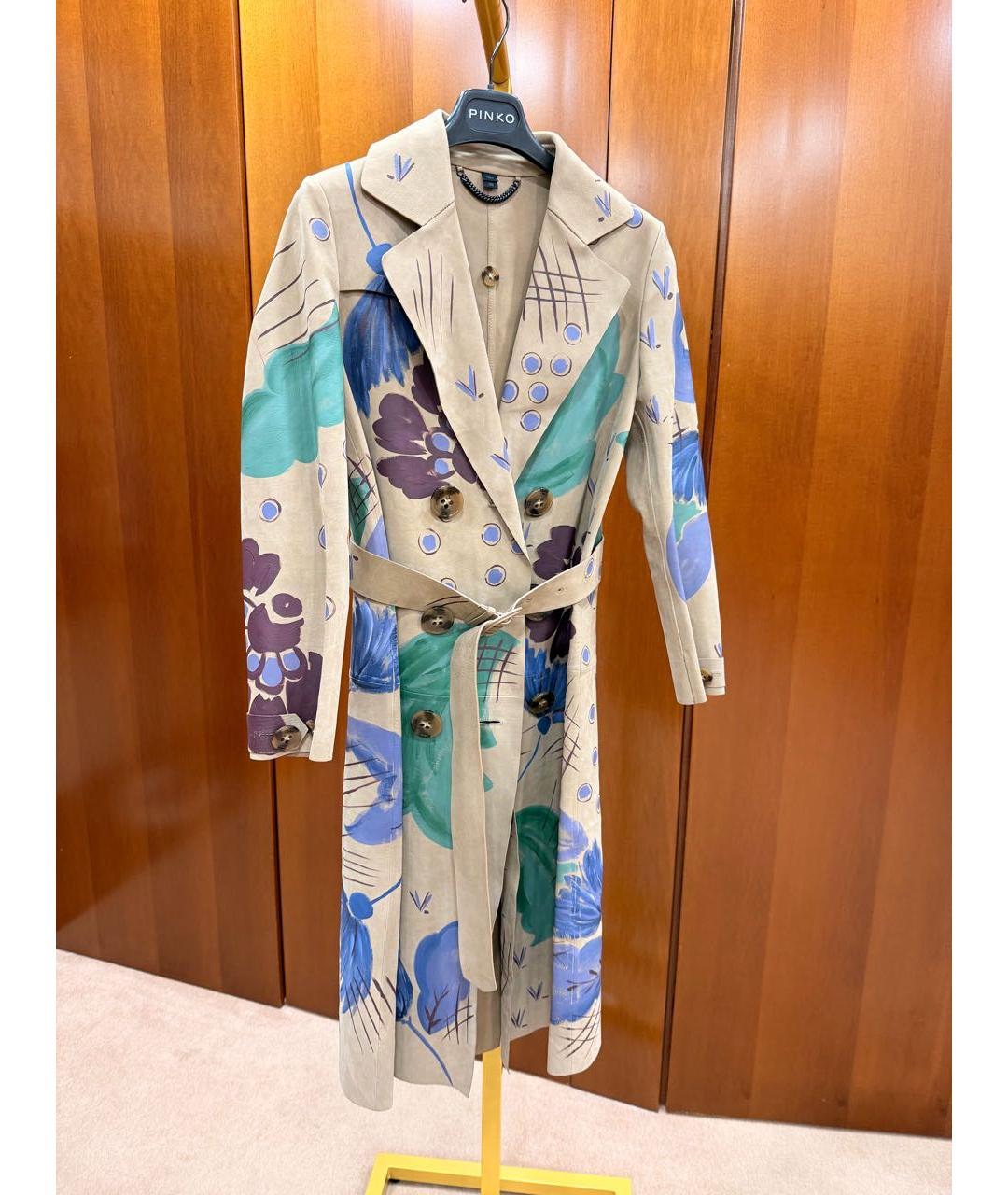 BURBERRY Мульти кожаное пальто, фото 8