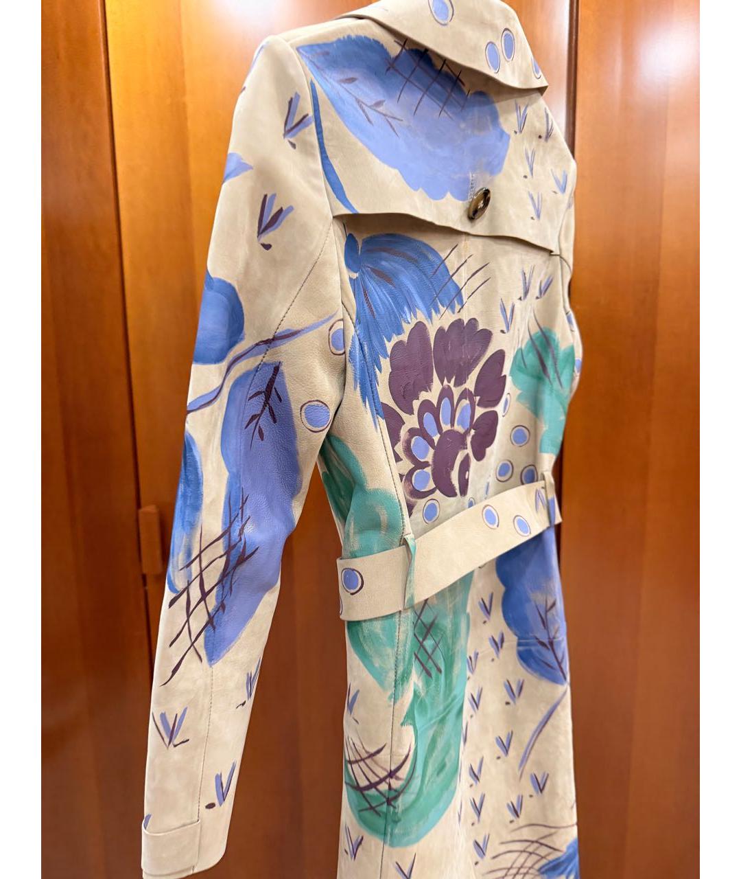 BURBERRY Мульти кожаное пальто, фото 7