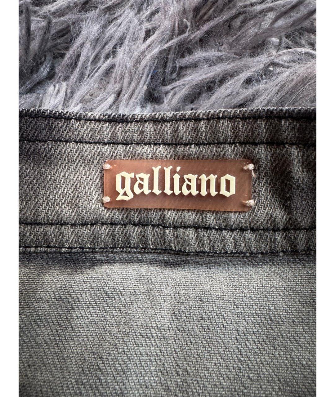 JOHN GALLIANO Серые хлопковые прямые джинсы, фото 6