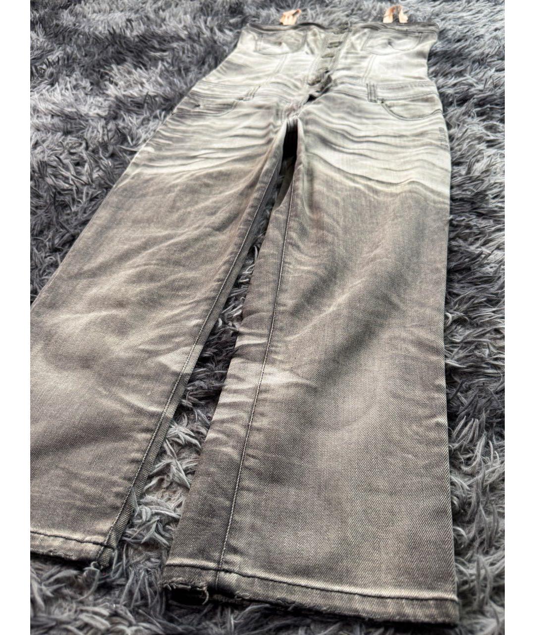 JOHN GALLIANO Серые хлопковые прямые джинсы, фото 4