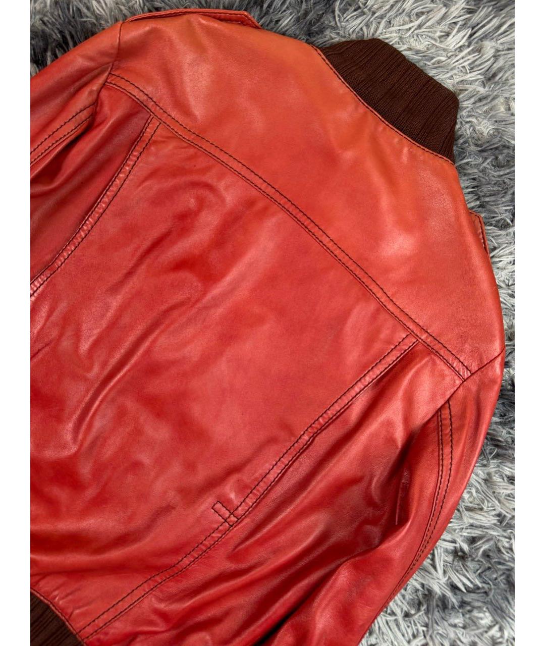 GUCCI Красная кожаная куртка, фото 3