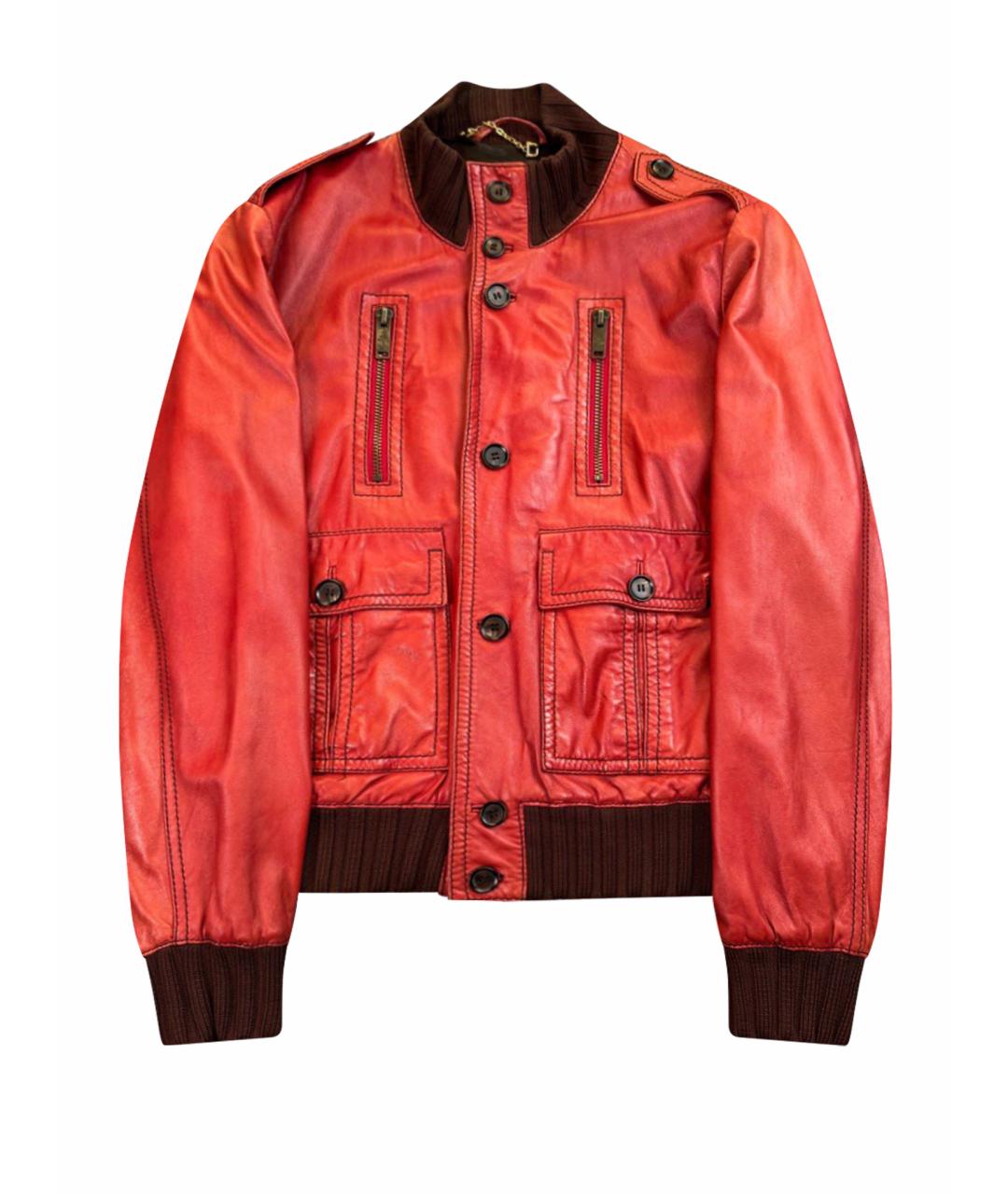 GUCCI Красная кожаная куртка, фото 1