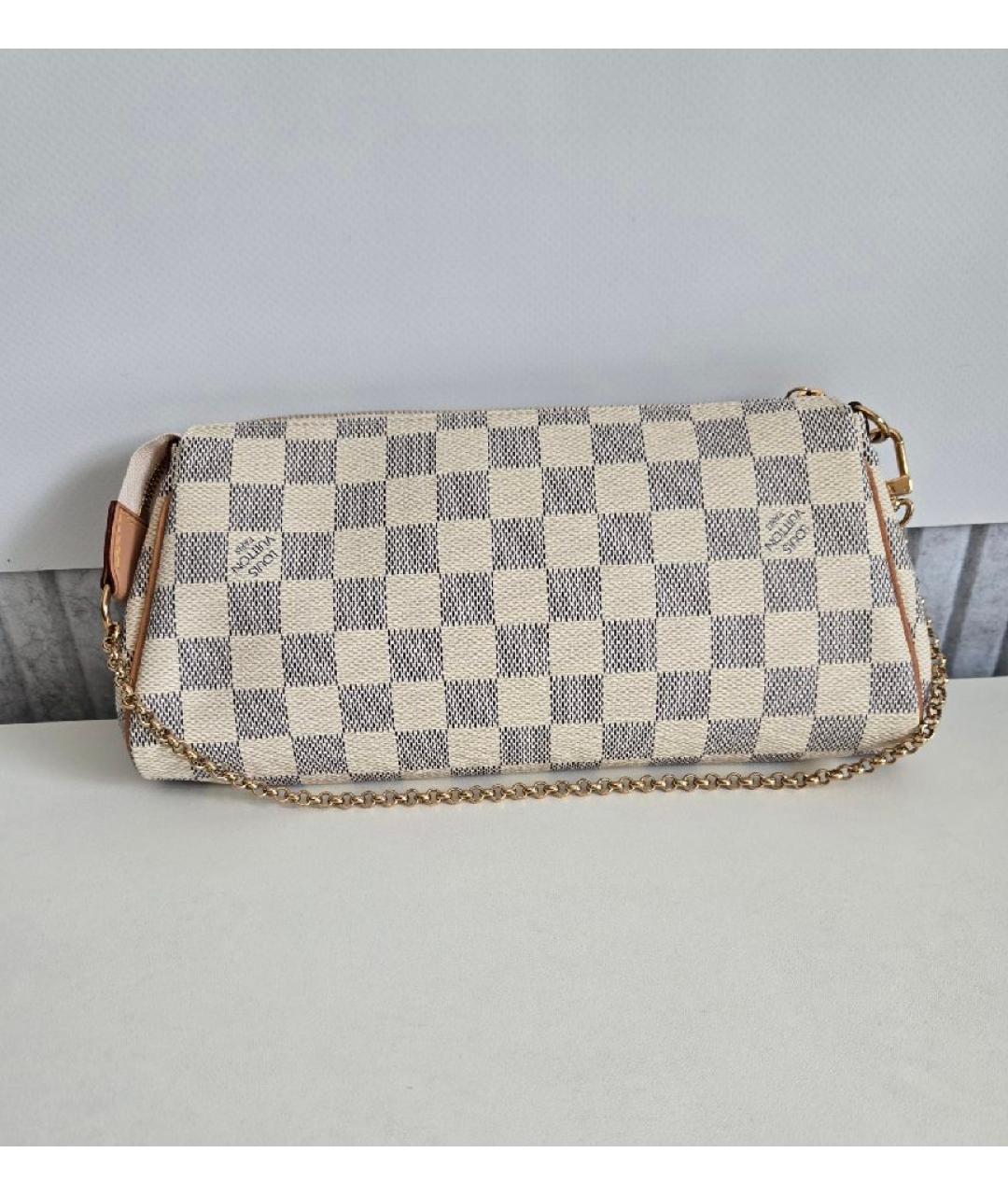 LOUIS VUITTON Белая сумка через плечо из канвы, фото 3