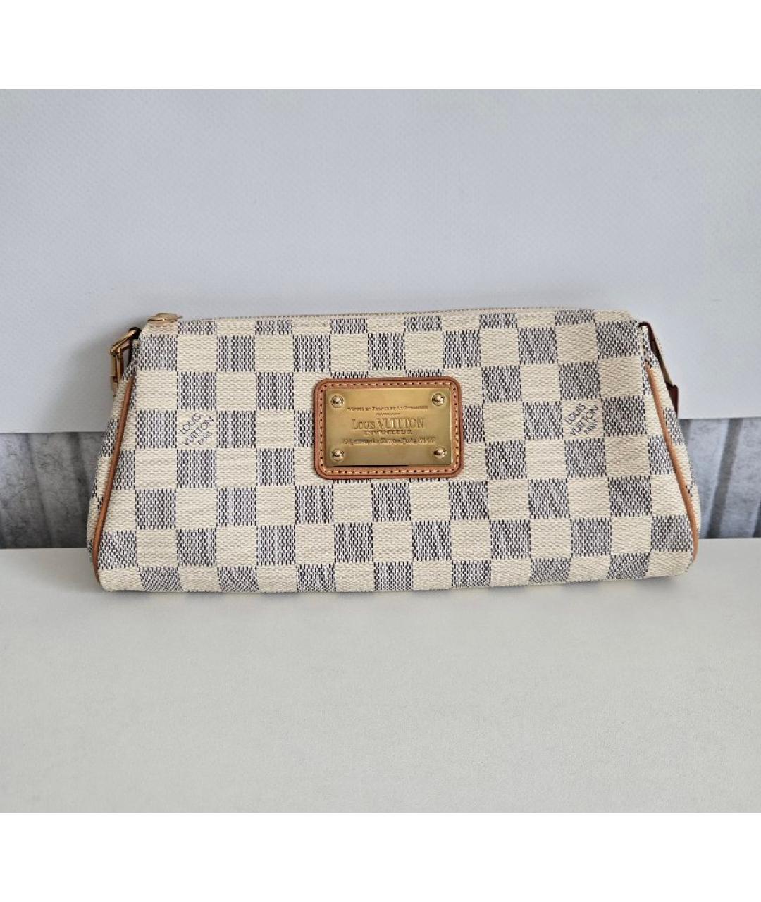 LOUIS VUITTON Белая сумка через плечо из канвы, фото 5