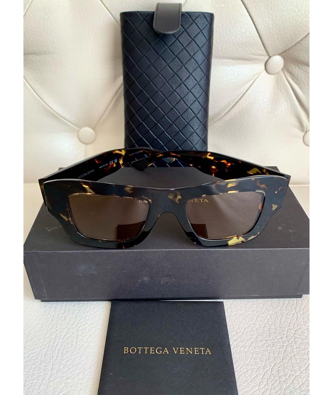 BOTTEGA VENETA Золотые солнцезащитные очки, фото 9