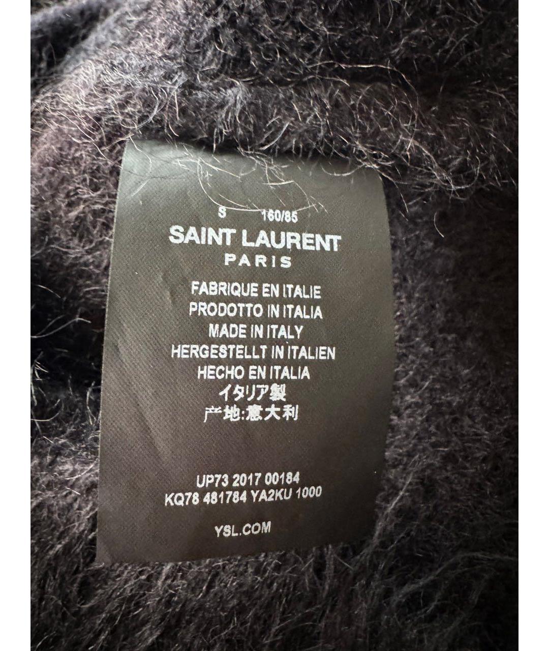 SAINT LAURENT Черная шерстяная водолазка, фото 8