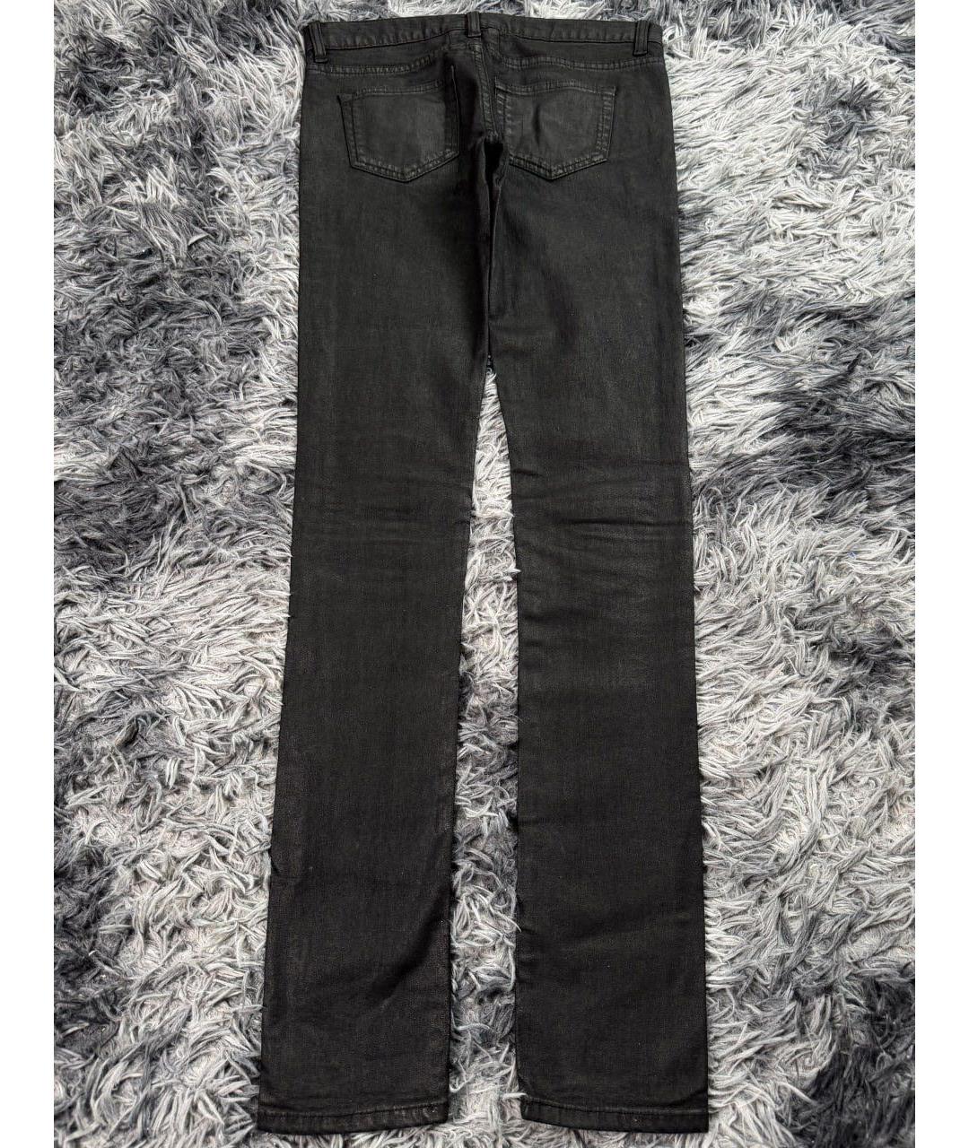 SAINT LAURENT Черные хлопковые джинсы слим, фото 2