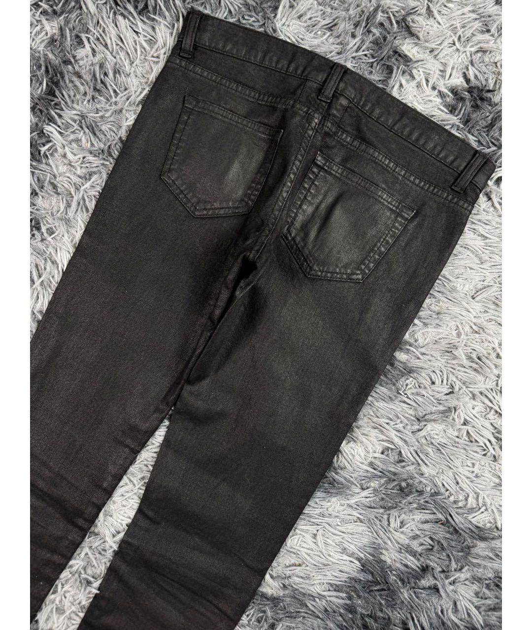SAINT LAURENT Черные хлопковые джинсы слим, фото 4