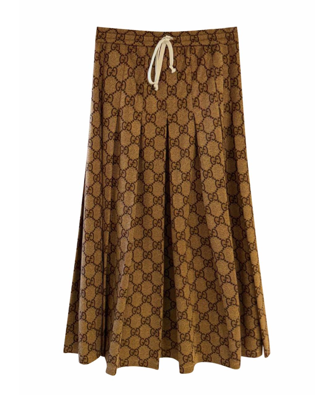 GUCCI Бежевая юбка миди, фото 1