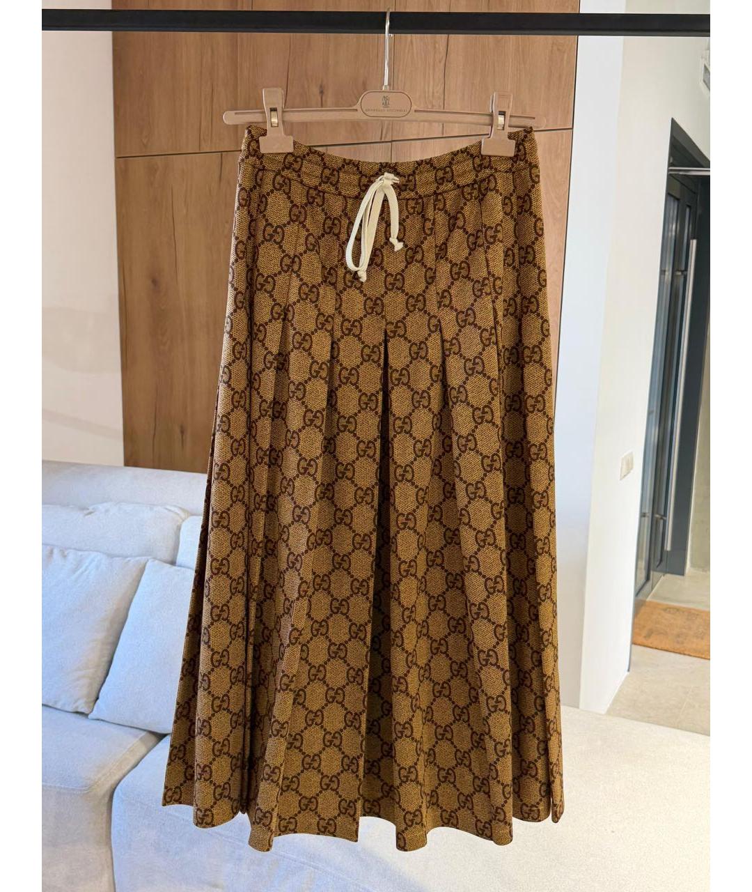 GUCCI Бежевая юбка миди, фото 2