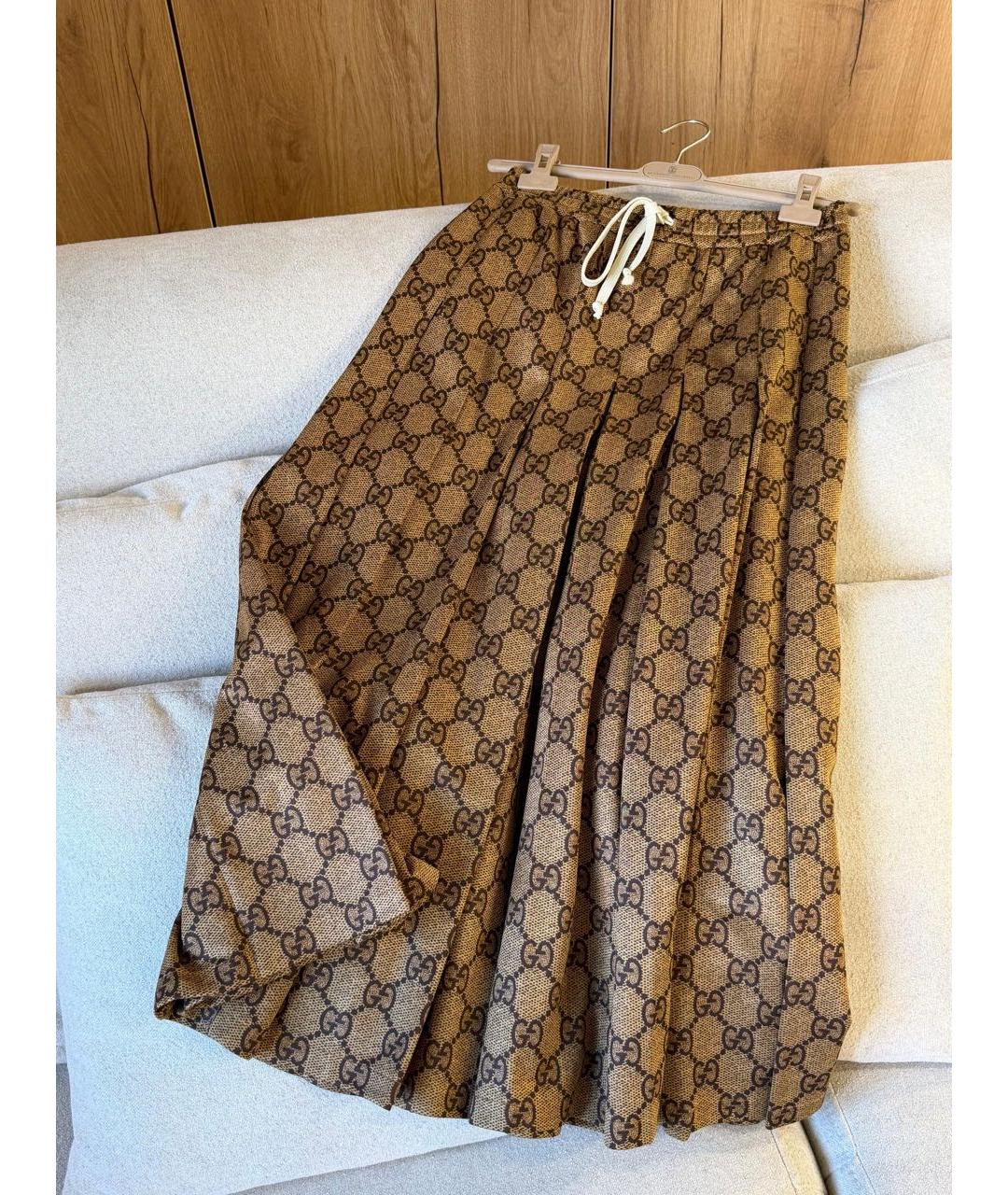 GUCCI Бежевая юбка миди, фото 3