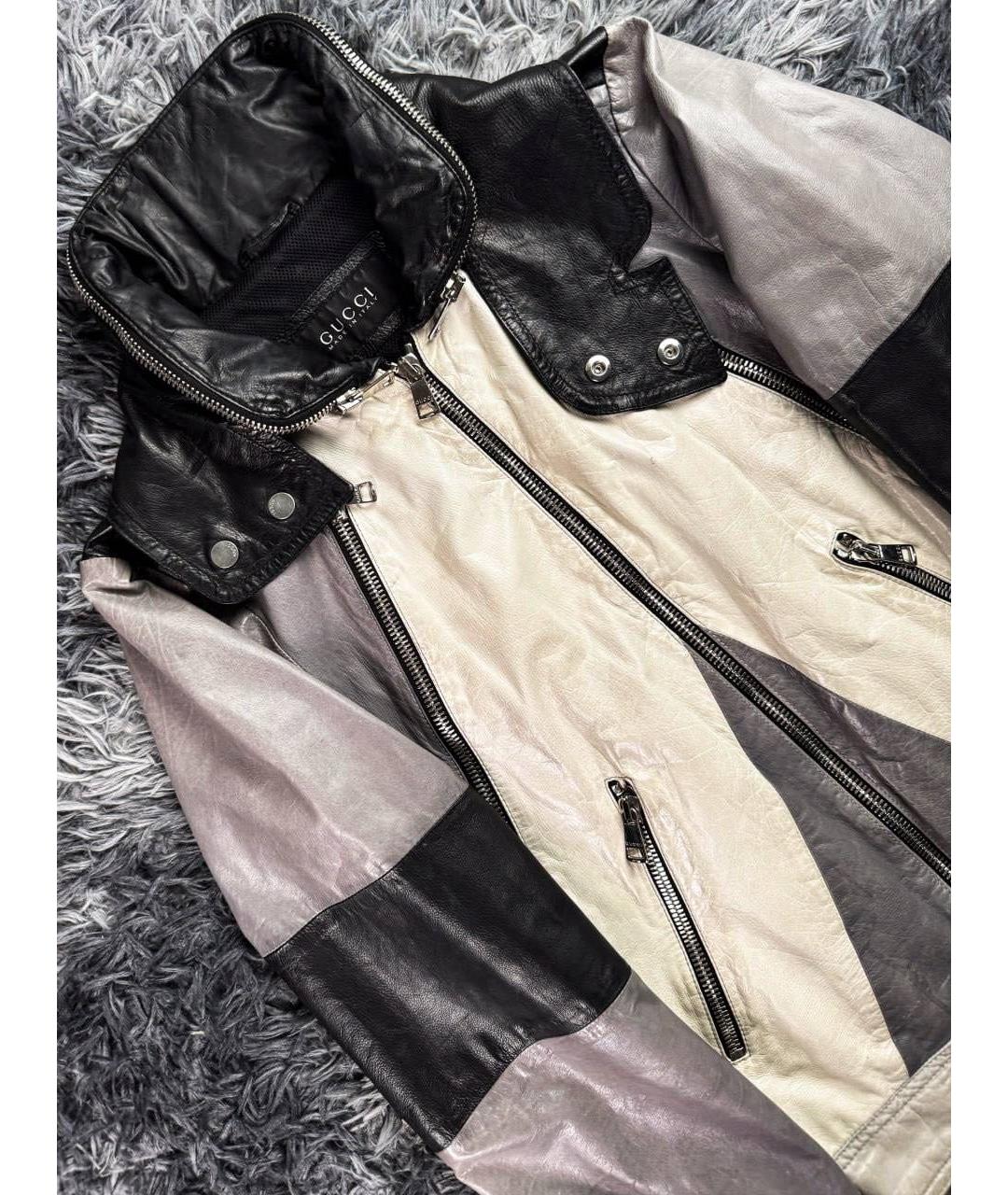 GUCCI Белая кожаная куртка, фото 4