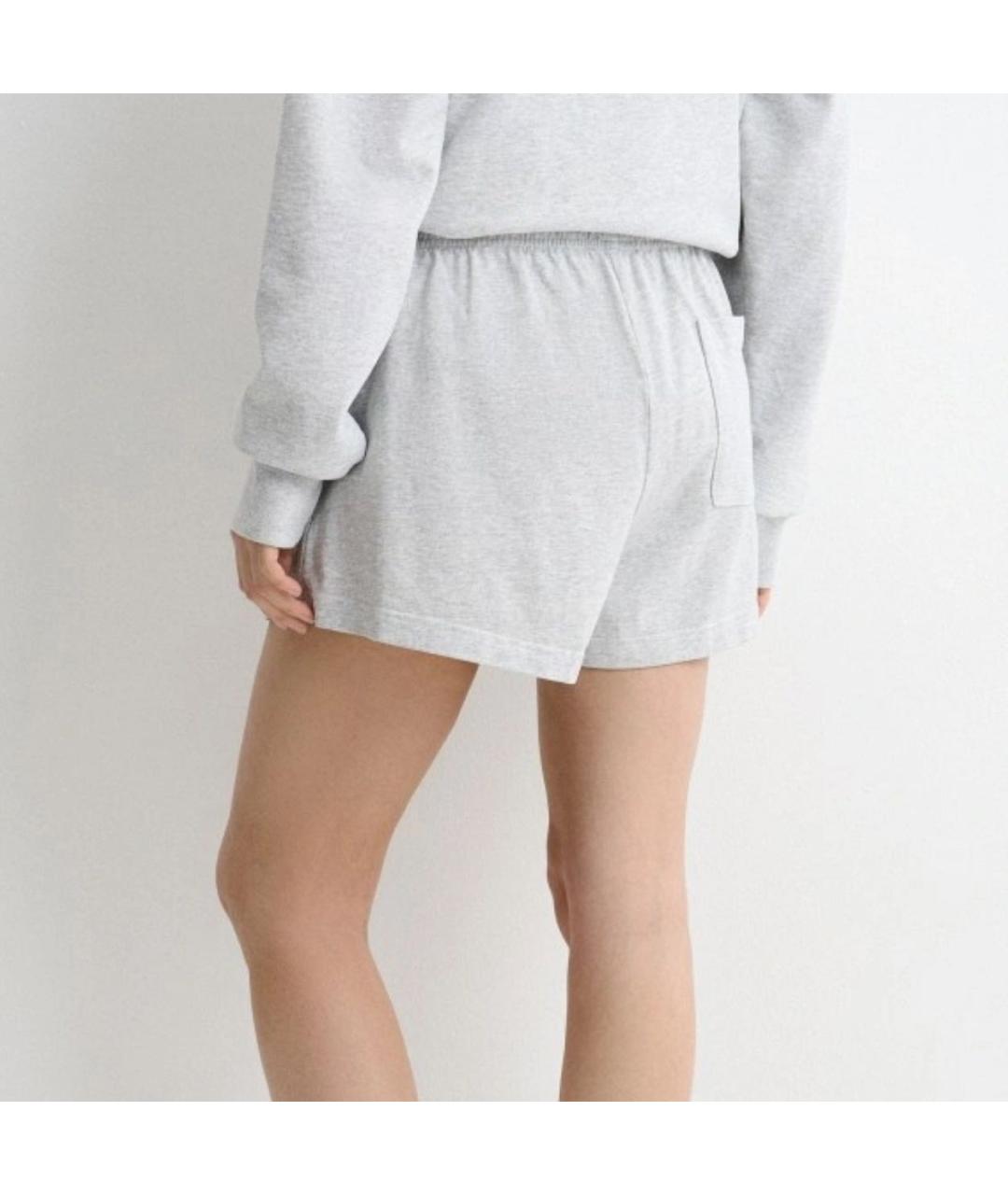 SPORTY AND RICH Серые хлопковые шорты, фото 4