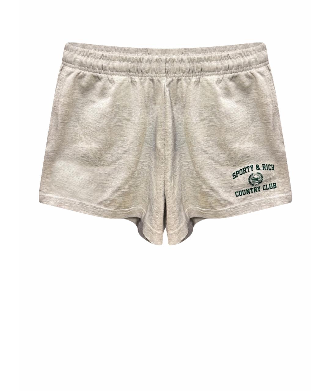 SPORTY AND RICH Серые хлопковые шорты, фото 1
