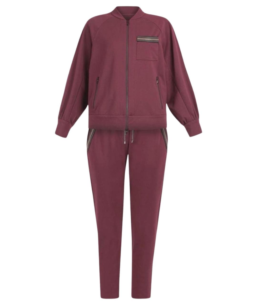 BRUNELLO CUCINELLI Бордовый костюм с брюками, фото 1