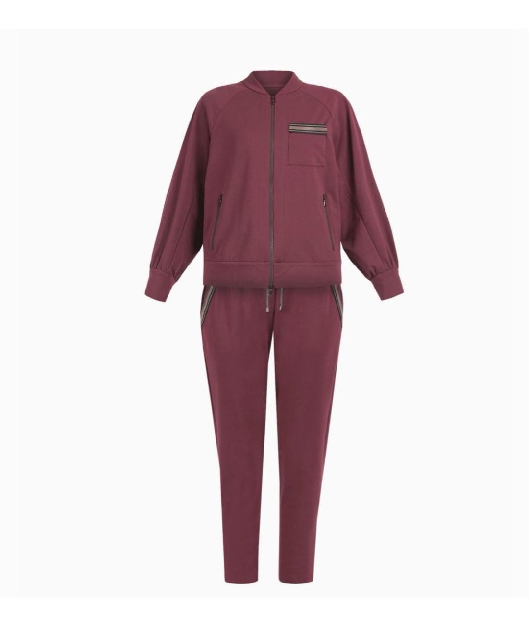 BRUNELLO CUCINELLI Бордовый костюм с брюками, фото 5