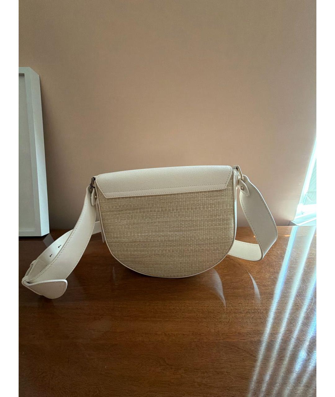 FURLA Бежевая кожаная сумка через плечо, фото 3