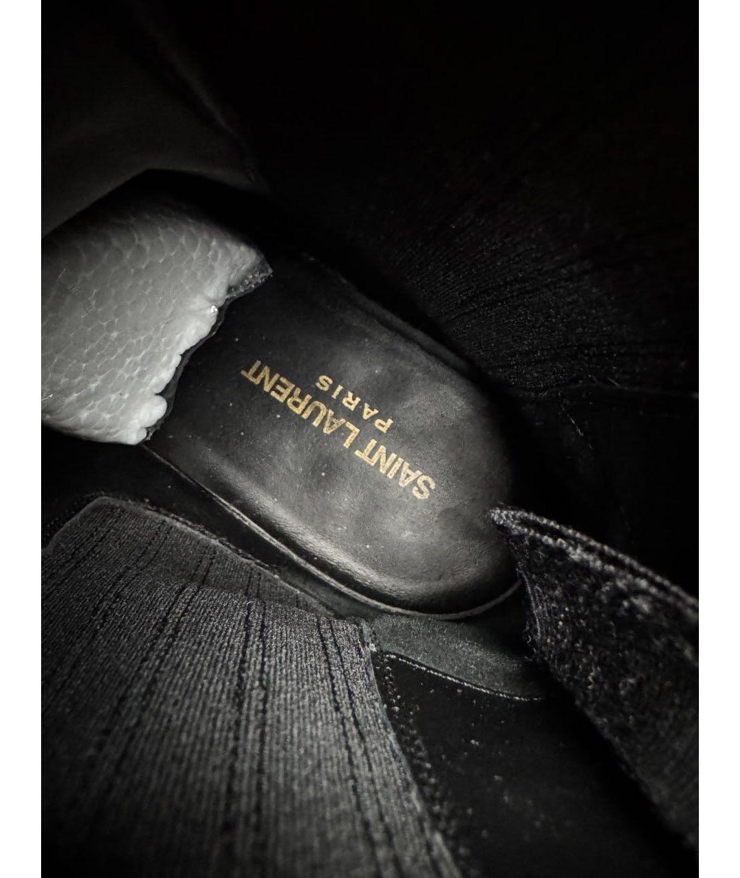 SAINT LAURENT Черные кожаные ботинки, фото 6