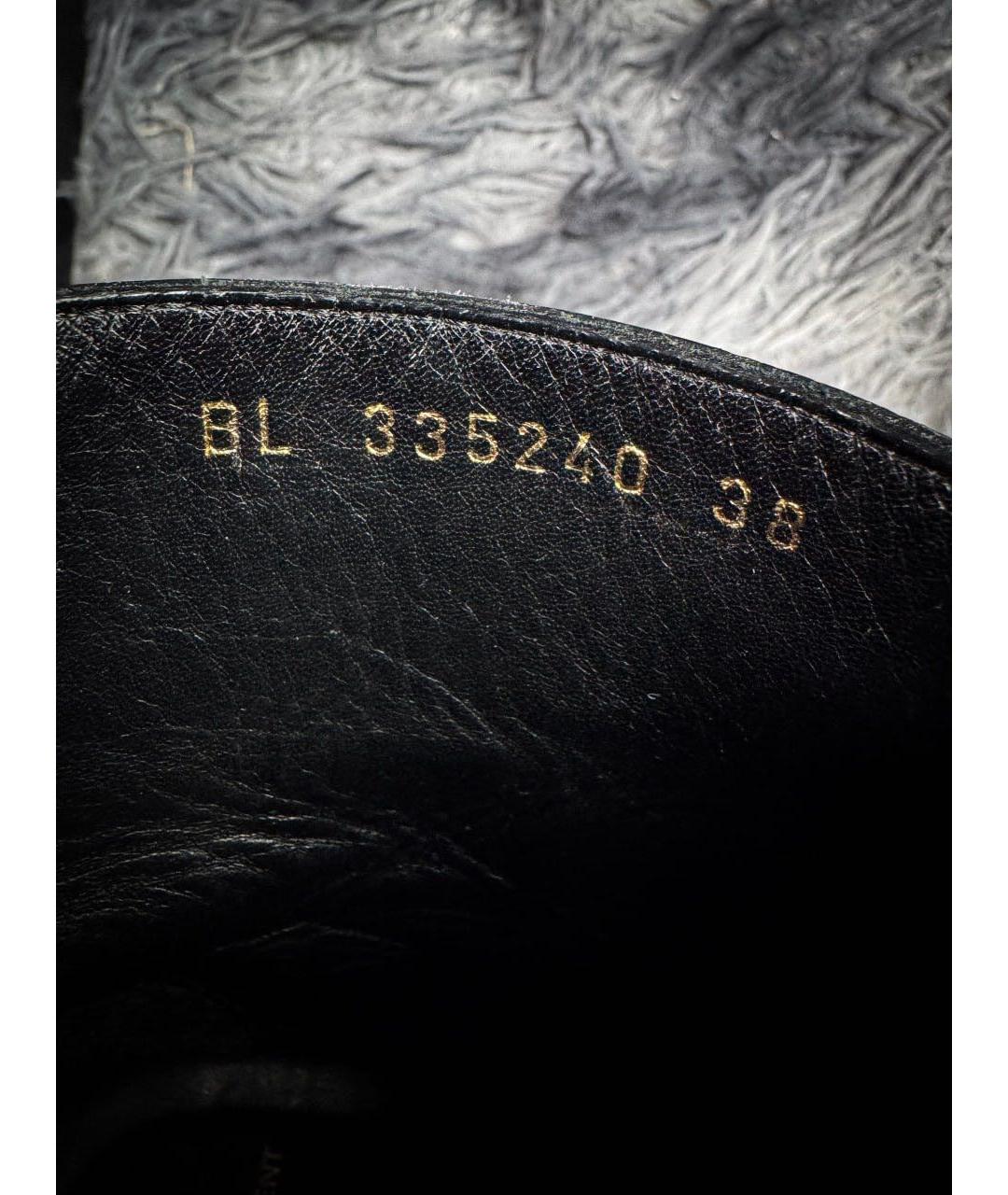 SAINT LAURENT Черные кожаные ботинки, фото 8