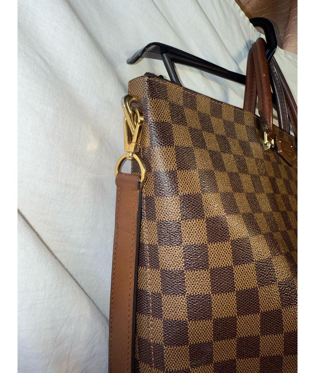 LOUIS VUITTON Коричневая сумка тоут из канвы, фото 2