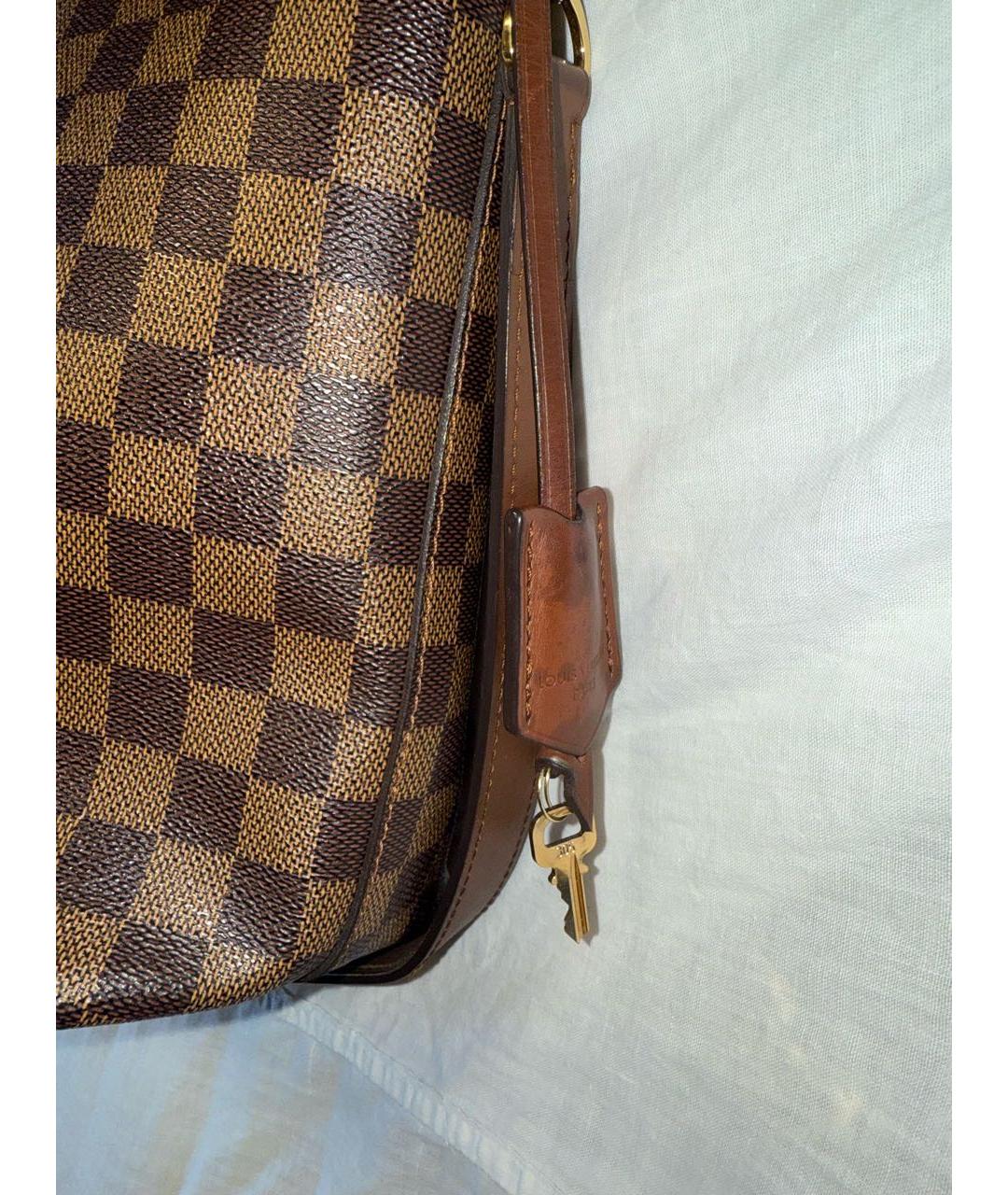 LOUIS VUITTON Коричневая сумка тоут из канвы, фото 6