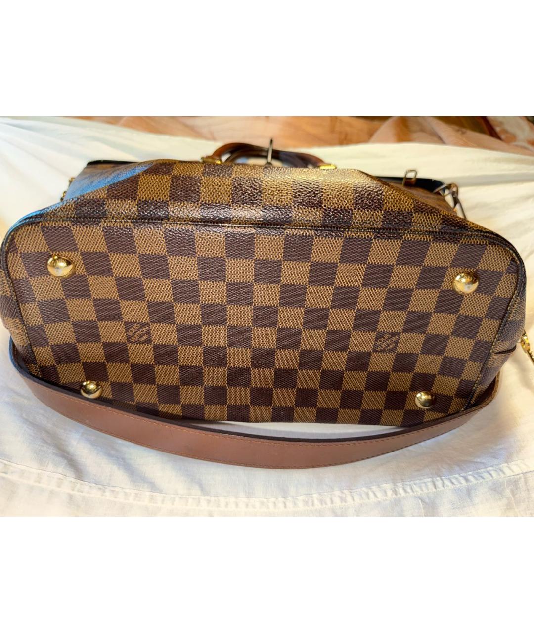 LOUIS VUITTON Коричневая сумка тоут из канвы, фото 7