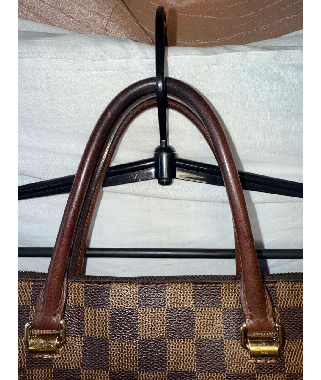 LOUIS VUITTON Коричневая сумка тоут из канвы, фото 8