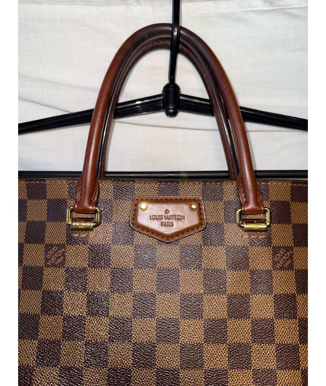LOUIS VUITTON Коричневая сумка тоут из канвы, фото 5