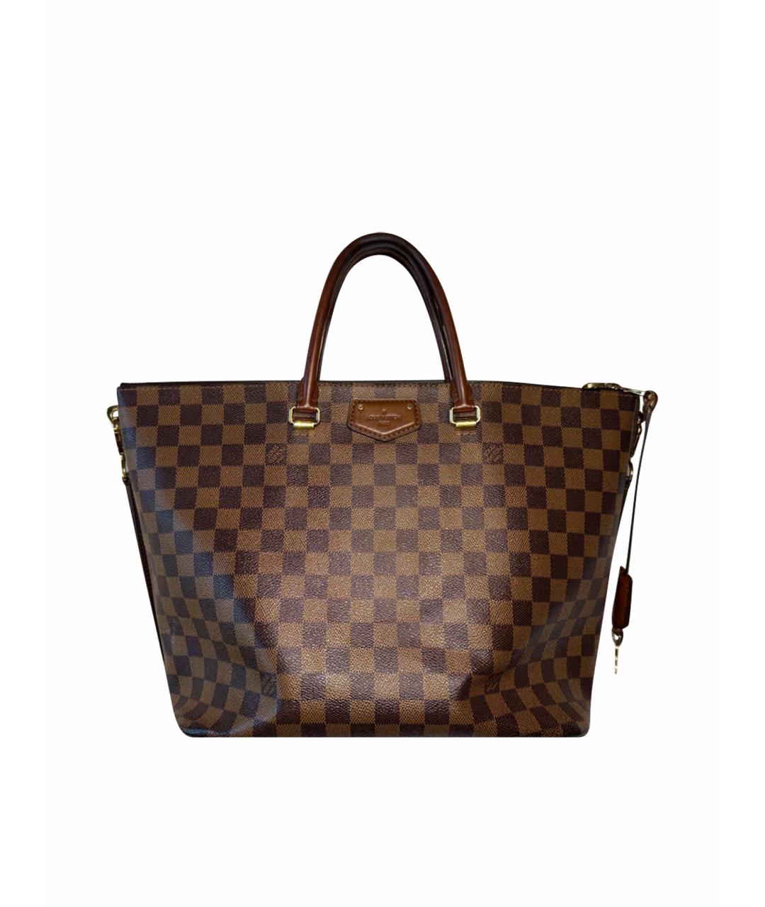 LOUIS VUITTON Коричневая сумка тоут из канвы, фото 1