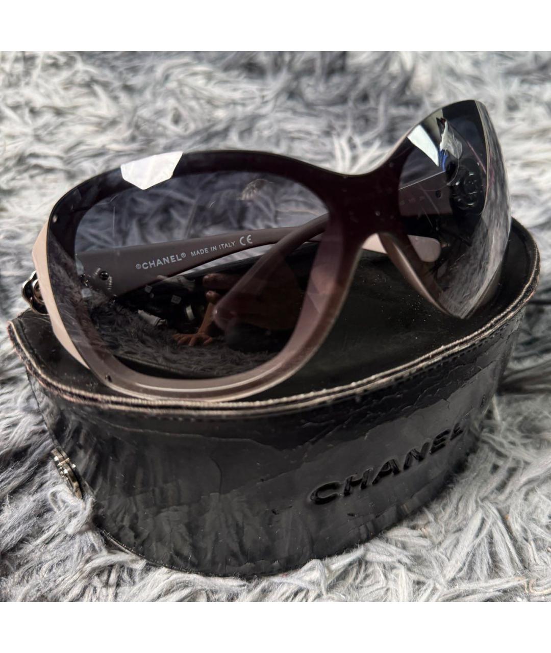 CHANEL Черные пластиковые солнцезащитные очки, фото 8