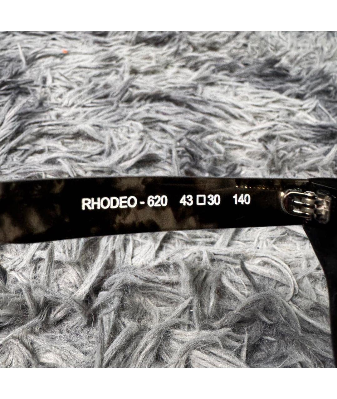 RHUDE Черные пластиковые солнцезащитные очки, фото 4