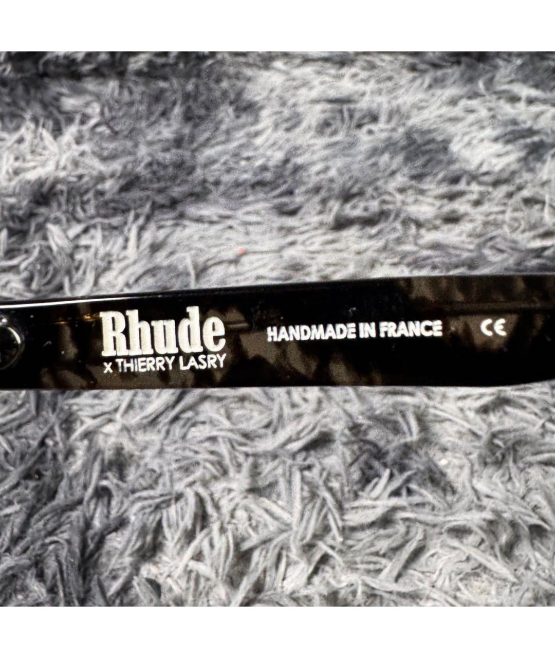 RHUDE Черные пластиковые солнцезащитные очки, фото 6