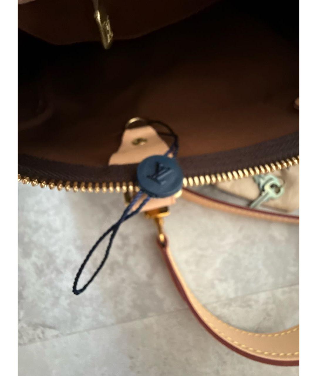 LOUIS VUITTON Коричневая сумка с короткими ручками из канвы, фото 5