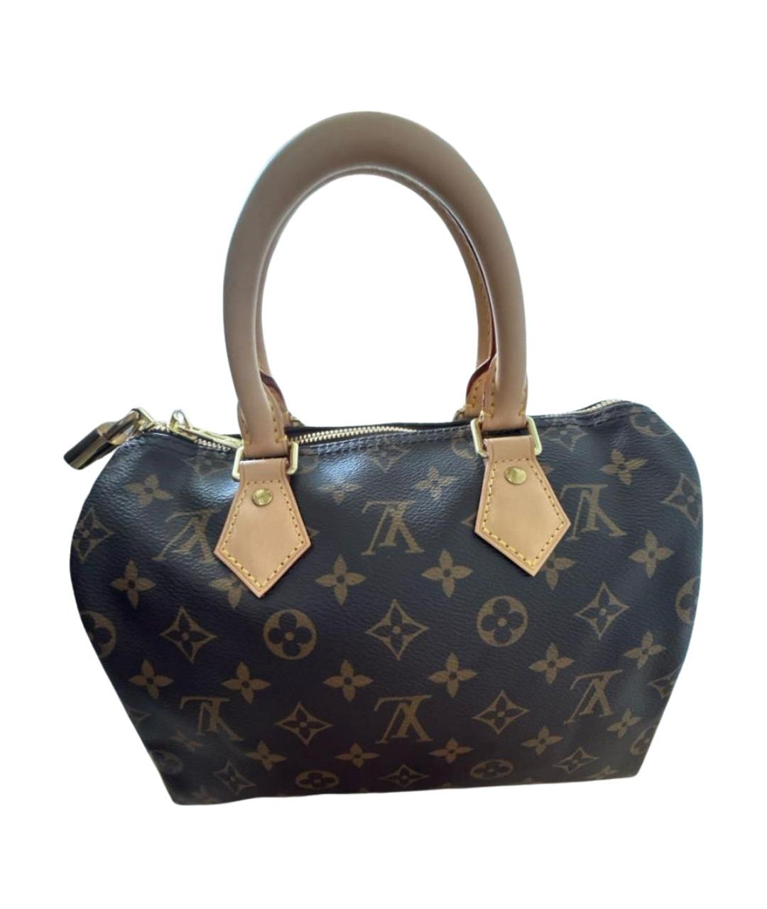 LOUIS VUITTON Коричневая сумка с короткими ручками из канвы, фото 1