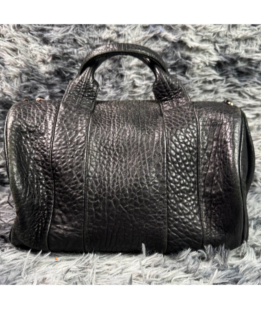 ALEXANDER WANG Черная кожаная сумка с короткими ручками, фото 5