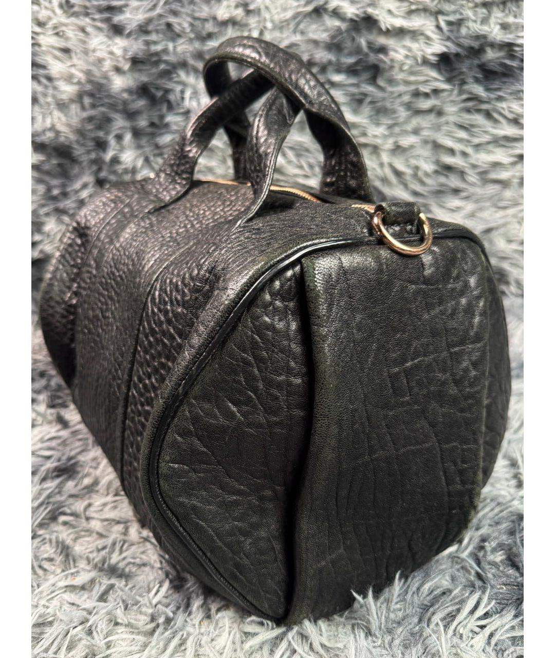 ALEXANDER WANG Черная кожаная сумка с короткими ручками, фото 2