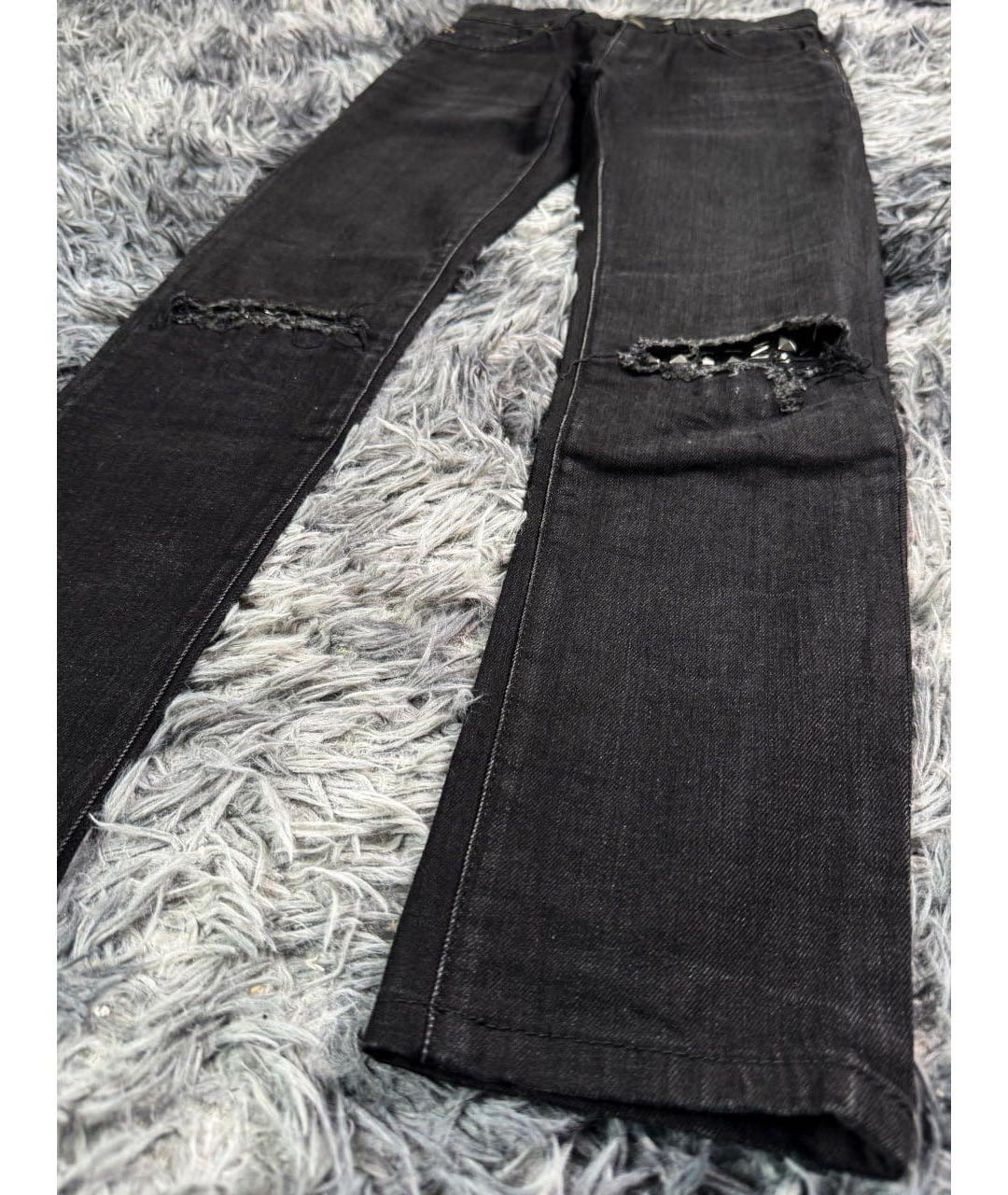 SAINT LAURENT Черные хлопковые джинсы слим, фото 4