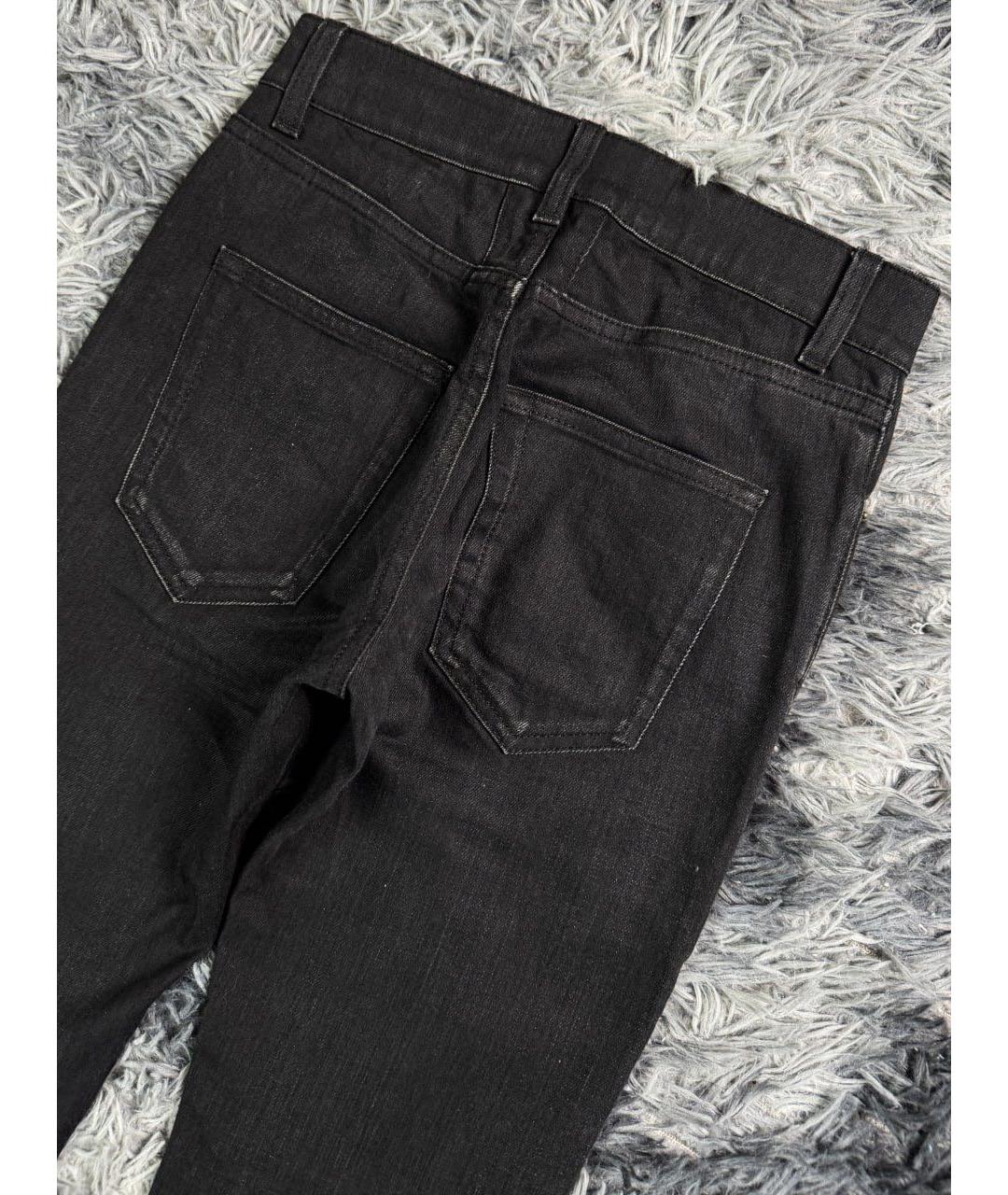 SAINT LAURENT Черные хлопковые джинсы слим, фото 3