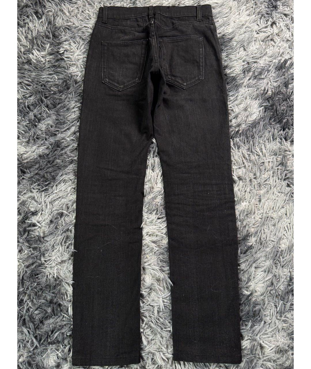 SAINT LAURENT Черные хлопковые джинсы слим, фото 2