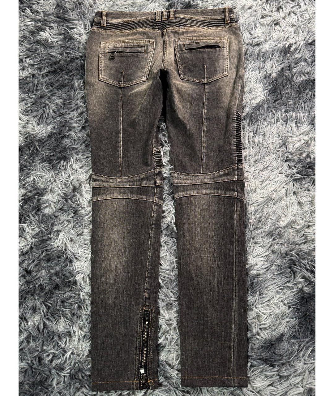 BALMAIN Серые хлопковые джинсы слим, фото 2