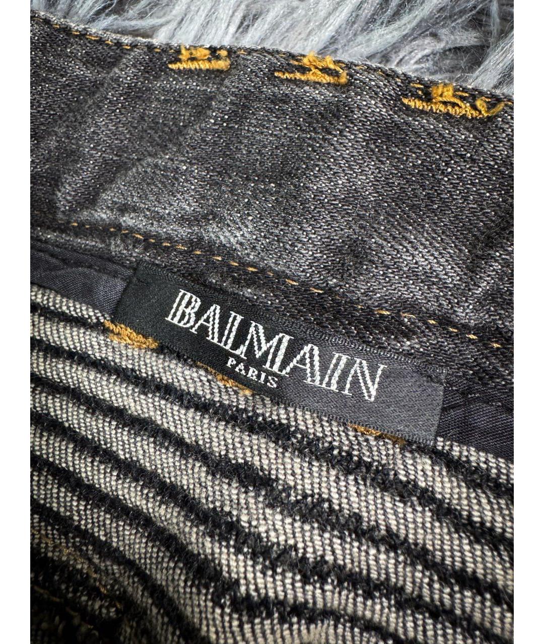 BALMAIN Серые хлопковые джинсы слим, фото 7