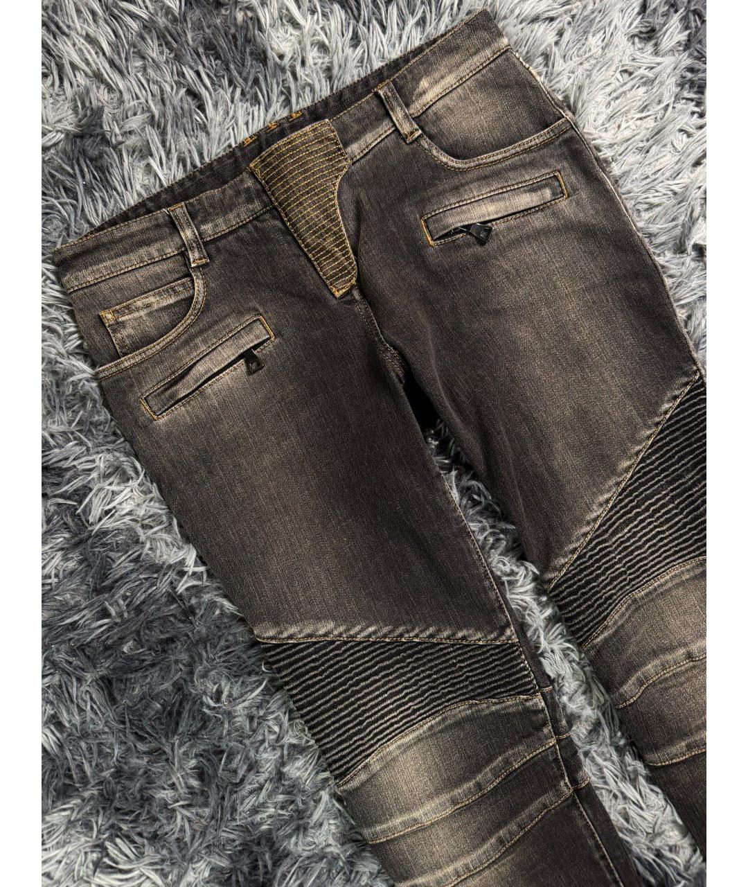 BALMAIN Серые хлопковые джинсы слим, фото 4