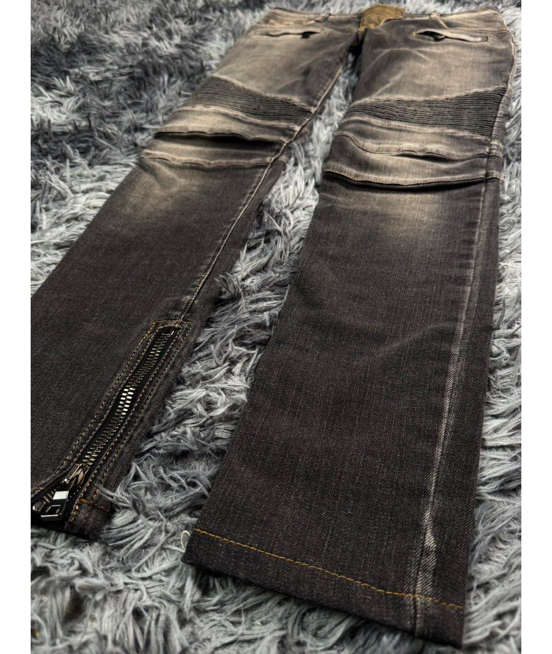 BALMAIN Серые хлопковые джинсы слим, фото 6