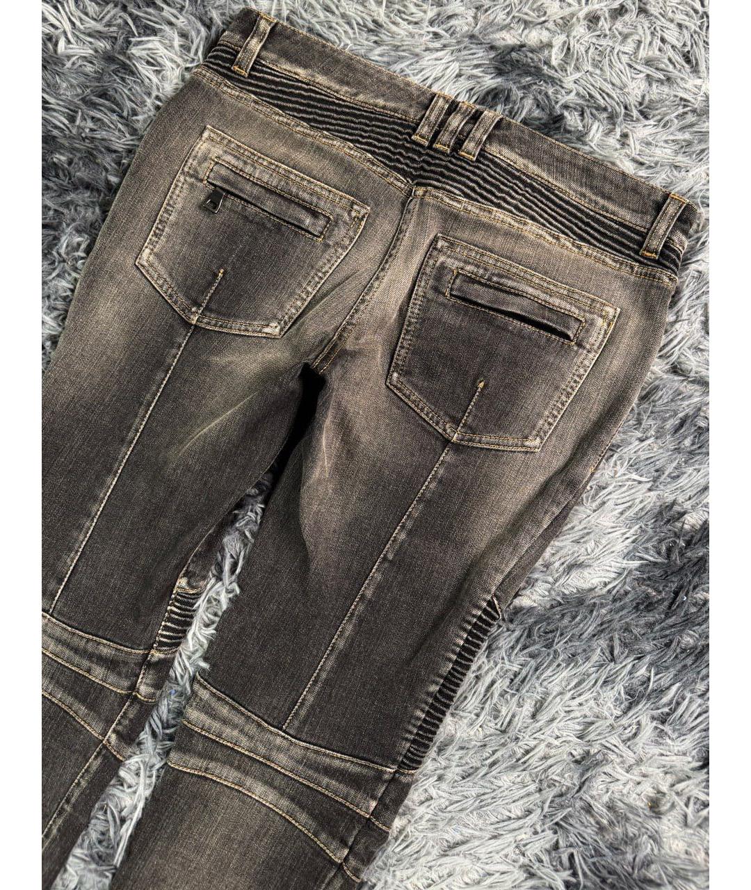 BALMAIN Серые хлопковые джинсы слим, фото 3