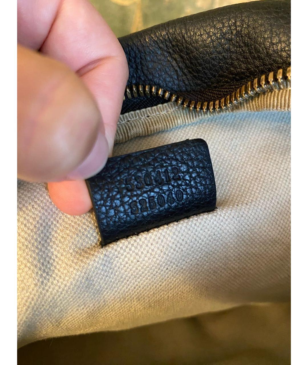 GUCCI Черная кожаная поясная сумка, фото 5