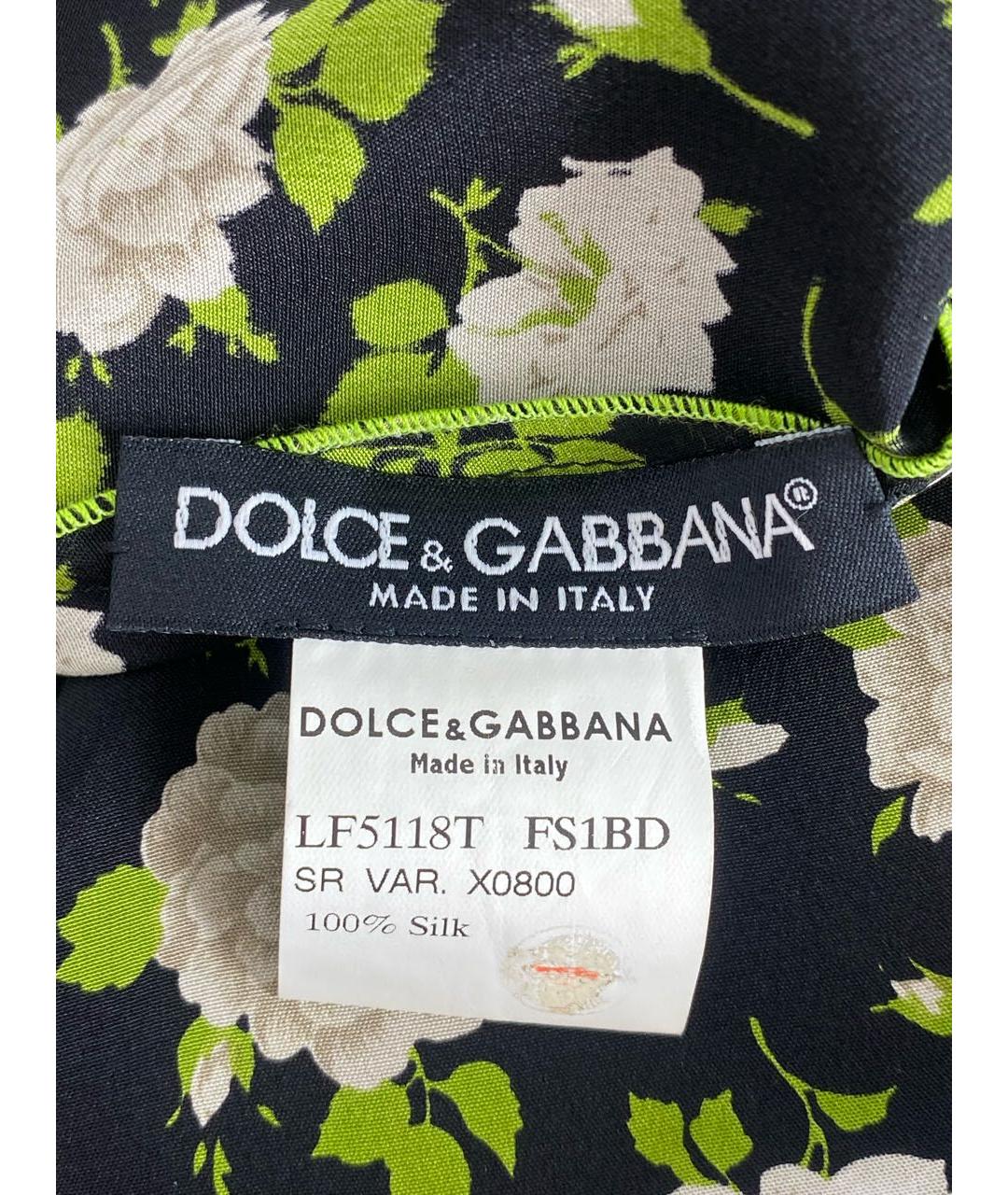 DOLCE&GABBANA Черная шелковая блузы, фото 7