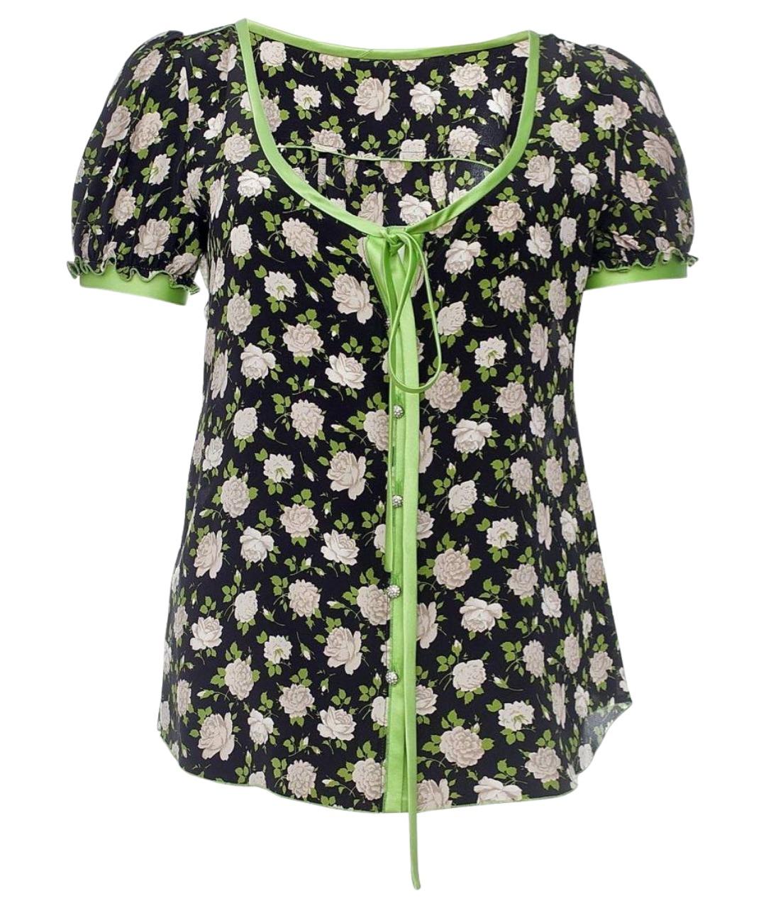 DOLCE&GABBANA Черная шелковая блузы, фото 1