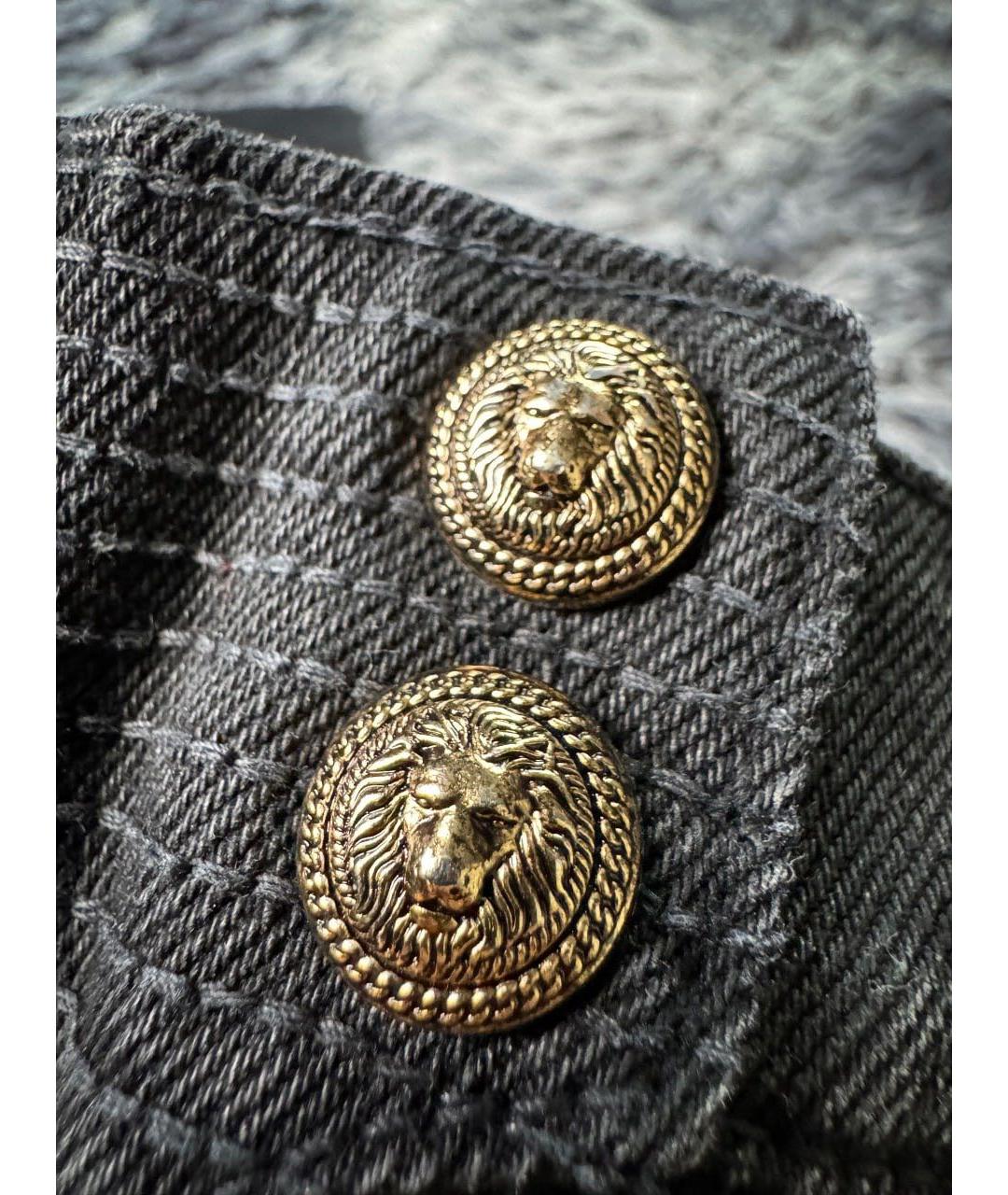 BALMAIN Черные хлопковые джинсы слим, фото 7