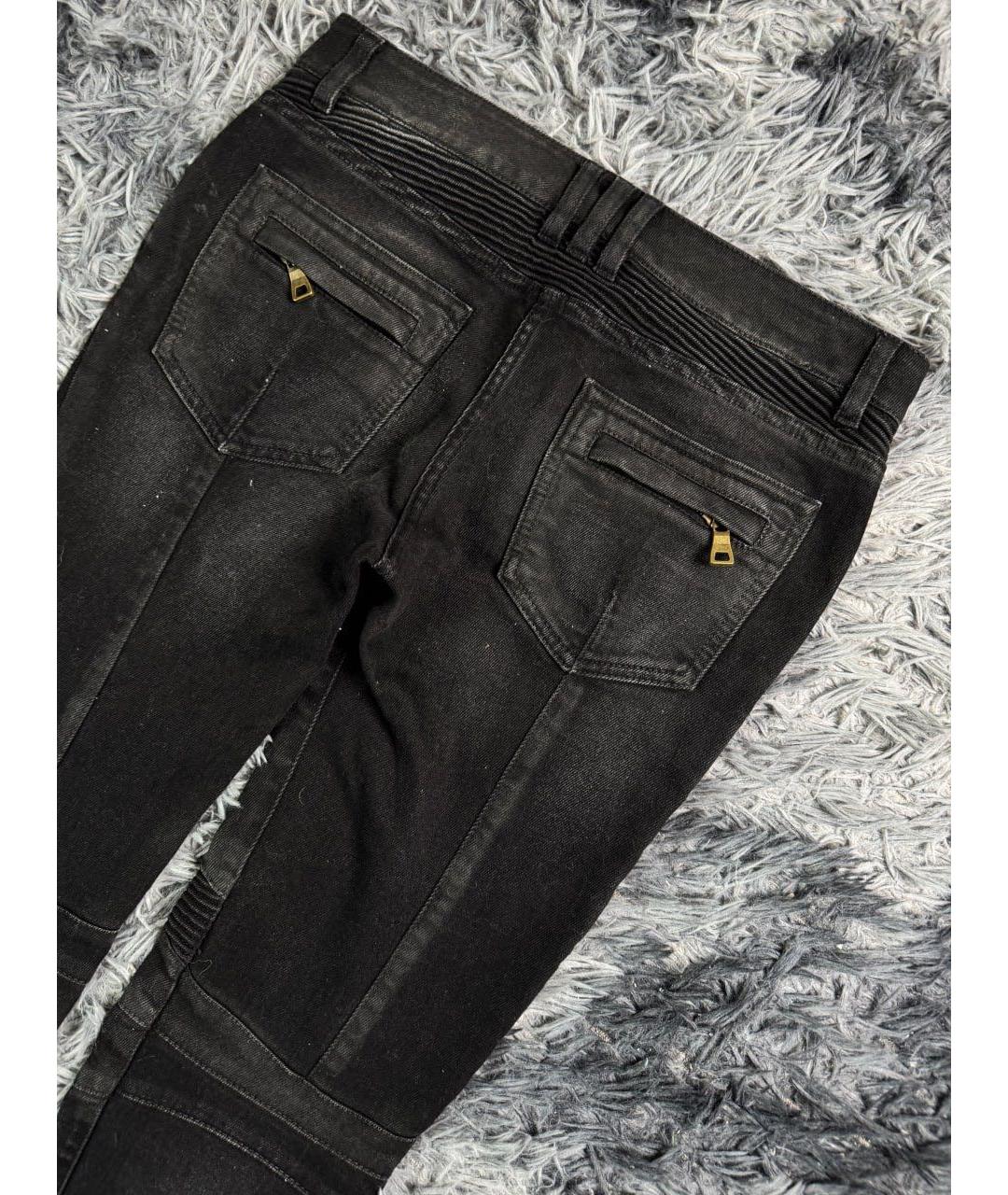 BALMAIN Черные хлопковые джинсы слим, фото 3